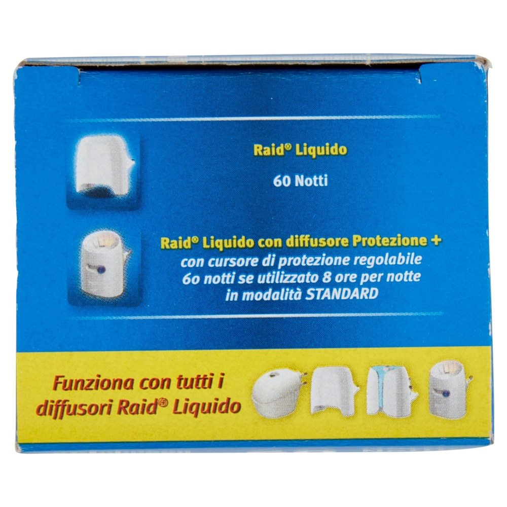 Raid Liquido Elettrico Antizanzare Comuni e Tigre, 60 notti, Ricarica 36 ml